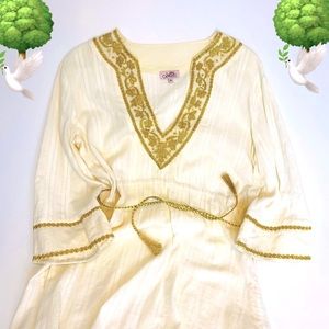 🌳🕊GOLD embroidery dress